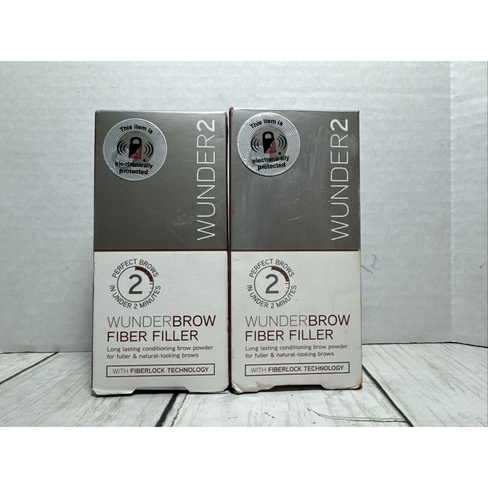 Wunder2 Wunderbrow Fiber Filler Brow Eyebrow Powder Auburn 0.07 oz 2 Boxes